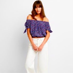 Gap Off Shoulder Floral Summer Blouse